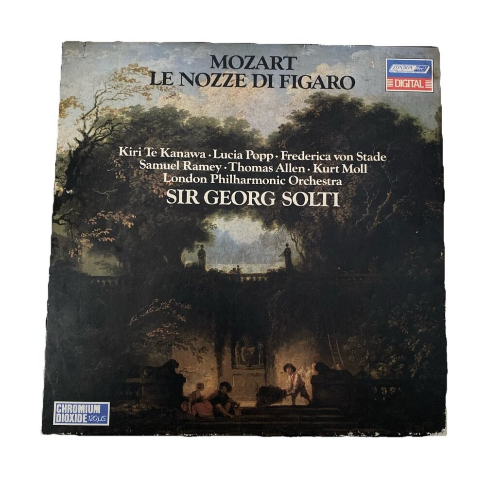 Vintage 2-Cassette Boxed Set Mozart Marriage Of Figaro Solti Nozze Kanawa Ramey